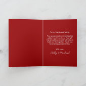 Goud dubbel geluk cirkel bloem met bruiloft bedankkaart (Binnen)