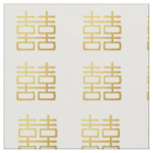 Goud dubbel geluk Lantaarns Aangepaste fabric Stof (Close Up)