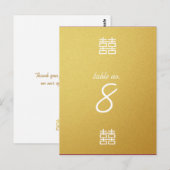 Goud dubbel geluk Lantaarns Weddentafelkaarten Briefkaart (Voorkant / Achterkant)
