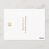 Goud dubbel geluk Lantaarns Weddentafelkaarten Briefkaart (Achterkant)