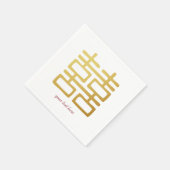 Goud Dubbel Geluk Trouwfeest Servet Set (Hoek)