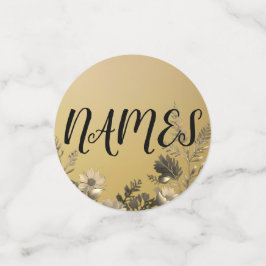 Goud Duidelijk & Eenvoudig Licht Bloemen Ontwerp T Confetti