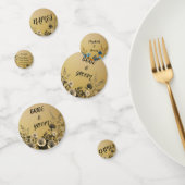 Goud Duidelijk & Eenvoudig Licht Bloemen Ontwerp T Confetti (Groep)