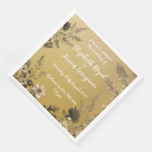 Goud Duidelijk & Eenvoudig Licht Bloemen Ontwerp T Servet (Hoek)