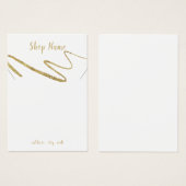 Goud, dunne, ketting display card visitekaartje (Voorkant /achterkant)