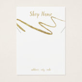 Goud, dunne, ketting display card visitekaartje (Voorkant)