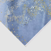 Goud Dust Blue Waterverf Cloud Tissuepapier (Detail)