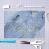 Goud Dust Blue Waterverf Cloud Tissuepapier (Craft)