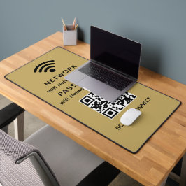 Goud Eenvoudig Elegant Wifi QR Code Netwerk Wachtw Bureaumat