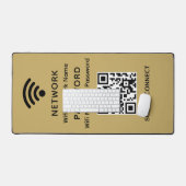 Goud Eenvoudig Elegant Wifi QR Code Netwerk Wachtw Bureaumat (Keyboard & Muis)