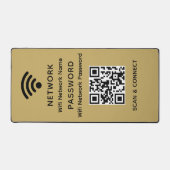 Goud Eenvoudig Elegant Wifi QR Code Netwerk Wachtw Bureaumat (Voorkant)