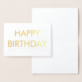 Goud EENVOUDIG MINIMAAL TEKST blije geboortedag KA Folie Kaarten (Display)