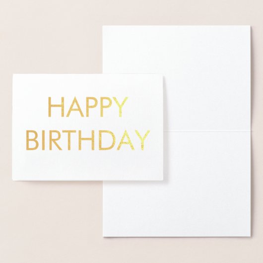 Goud EENVOUDIG MINIMAAL TEKST blije geboortedag KA Folie Kaarten (Display)