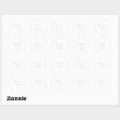 Goud Eenvoudig Minimalistisch Dank u Trouwgunst Ronde Sticker (Vel)