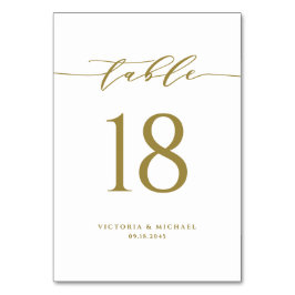 Goud Eenvoudig Minimalistisch Script Bruiloft Kaart