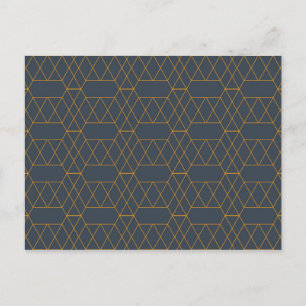 Goud, eenvoudig, modern, cool, trendlijnen geometr briefkaart