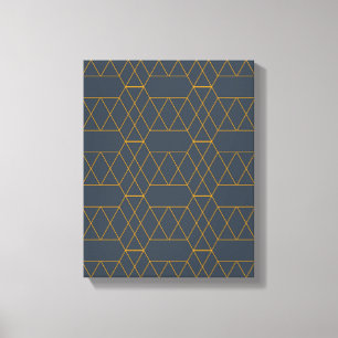 Goud, eenvoudig, modern, cool, trendlijnen geometr canvas afdruk