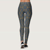 Goud, eenvoudig, modern, cool, trendlijnen geometr leggings (Achterkant)