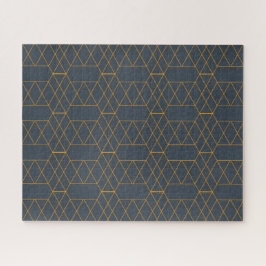 Goud, eenvoudig, modern, cool, trendlijnen geometr legpuzzel