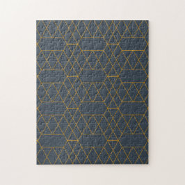 Goud, eenvoudig, modern, cool, trendlijnen geometr legpuzzel