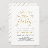 Goud | Eenvoudig modern Enterprise Retirement Part Kaart (Voorkant / Achterkant)