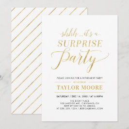 Goud | Eenvoudig modern Enterprise Retirement Part Kaart