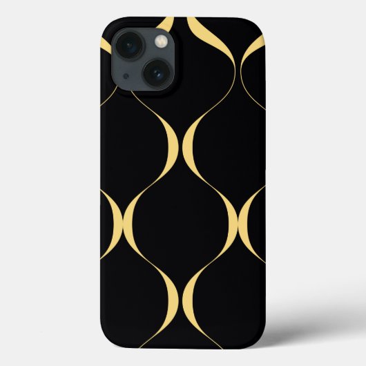 Goud, eenvoudig, modern, luxe golvend grafisch Case-Mate iPhone case (Achterkant)