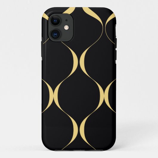 Goud, eenvoudig, modern, luxe golvend grafisch Case-Mate iPhone case (Achterkant)