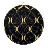 Goud, eenvoudig, modern, luxe golvend grafisch dartbord (Voorkant)