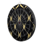 Goud, eenvoudig, modern, luxe golvend grafisch dartbord (Voorkant Rechts)