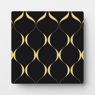 Goud, eenvoudig, modern, luxe golvend grafisch fotoplaat
