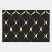 Goud, eenvoudig, modern, luxe golvend grafisch inpakpapier vel (Voorkant 3)