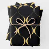 Goud, eenvoudig, modern, luxe golvend grafisch inpakpapier vel (In situ)