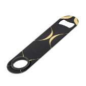 Goud, eenvoudig, modern, luxe golvend grafisch speed flessenopener (Achterkant Gekanteld)