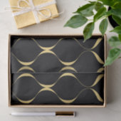 Goud, eenvoudig, modern, luxe golvend grafisch tissuepapier (Geschenk)