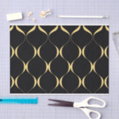 Goud, eenvoudig, modern, luxe golvend grafisch tissuepapier (Craft)