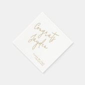 Goud Eenvoudig Modern Script Congrads Afstuderen Servet (Hoek)