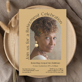 Goud Eenvoudige Foto Arch Pensioen Partij Kaart