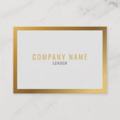 Goud effect, dik gouden rand, vetgedrukte tekst visitekaartje (Voorkant)