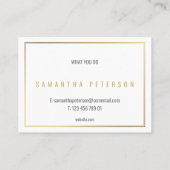 Goud effect, goudgrens visitekaartje (Achterkant)