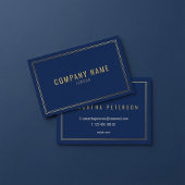 Goud effect grens, blauwe professionele visitekaartje