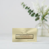 Goud effect luxe Talking Head, Counselor Visitekaartje (Staand voorkant)