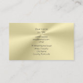 Goud effect luxe Talking Head, Counselor Visitekaartje (Achterkant)