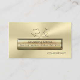 Goud effect luxe Talking Head, Counselor Visitekaartje