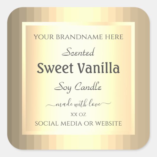 Goud Effect Product Verpakking Etiketten Professio (Voorkant)