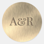 Goud effect Sticker monogram, (Voorkant)