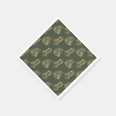 Goud effect varen verlaat partij servet (Hoek)