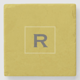  Goud Effen Kleur Classic Effen Initiaal Stenen Onderzetter