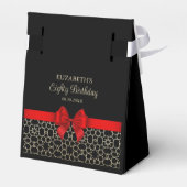 Goud Egypte geometrische rode boog verjaardag dank Bedankdoosjes (Achterkant)