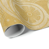 Goud Egyptisch cadeaupapier met wieltjes voor scro (Rol Hoek)